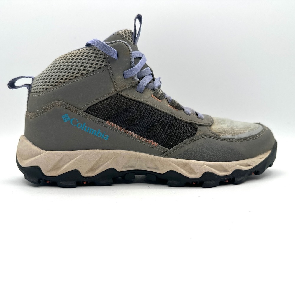 Columbia Flow Centre Mid Hiking Boots Women 7 Gray Techlite Omni-Grip Gorpcore